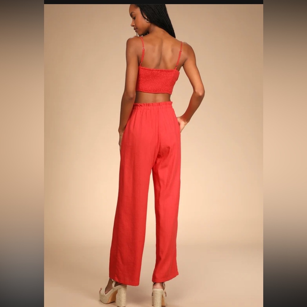 NWOT Lulus Two Piece Wide Leg Jumpsuit XS - Picture 3 of 6
